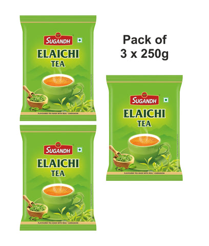 Sugandh Elaichi Tea 750g (Pack of 3 x 250g Each)