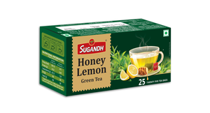 Sugandh Honey Lemon Green Tea - 25 Teabags - 100% Natural