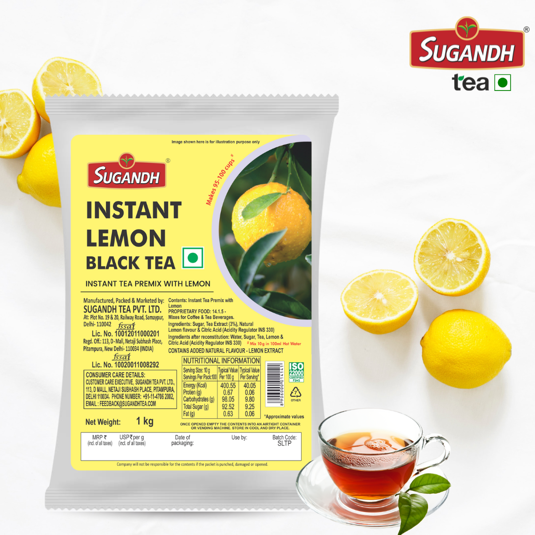 Sugandh Instant Lemon Iced Tea Premix 1 kg